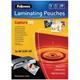 126458 53063 Lamineringslommer små Gloss Fellowes 125 microns (100) - fomrat 54 x 86 mm
